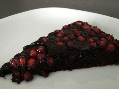 рецепт Бруснично-шоколадный пирог